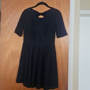 Iz Byer Navy Blue Lace Dress